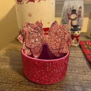 Fuchsia Bling Boot & Fuchsia Bow for Stanley’s